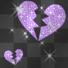 background purple hearts glitter