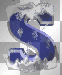 alphabet blue with snow moving