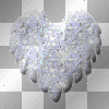HEART WHITE GLITTER
