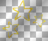 3 yellow glitter stars