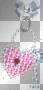 pink glitter love heart key