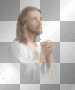 Transparent Praying Jesus =^-^=