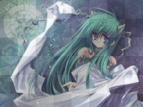 green anime cat girl
