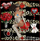 glamourus glitter heart girl