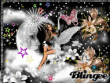 Angel in a Cloud with Flowers
