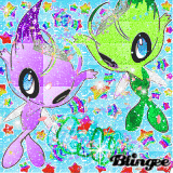 Shiny and non shiyn Celebi