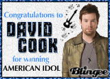 Congratulations David Cook