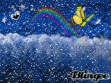 un arc-en-ciel en hiver