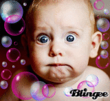 Cute Baby Scared Of Bubbles
