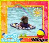 Lola at the pool
