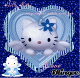 Hello kitty angel and love