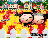 pucca e garu immezzo ai fiori