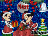 joyeux noel avec Mickey, et Minnie de Disney