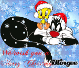 merry christmas from tweety and silvester