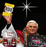 pope rush christmas stamp