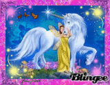 fairy with her unicorn