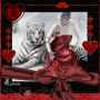 Valentine Woman and White Tiger Valentine Woman and White Tiger