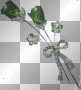 Green Emerald Roses Glitter Right