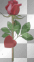 Long Stemmed Rose w/Heart =^-^=