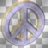 aniamted 3-D peace sign