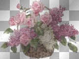 Basket Of Lilacs & Roses =^-^=
