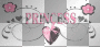 princess pink glitter heart flower