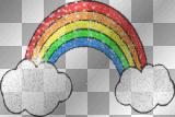 anime glitter rainbow