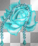 Midnight Blue Rose Charm Beads