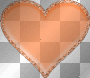 Neon Orange Glitter Heart Neon Orange Glitter Heart