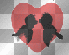 Cuore con uccellini