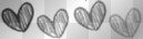 grey and black sketch hearts