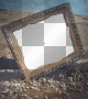 transparent frame on beach