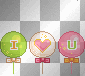 I <3 u balloons