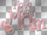 I Love You Mom ' animated sparkles & flowers