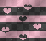Pink And Black Hearts Background