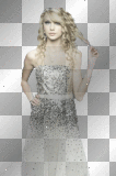 Taylor In Silver and White Dress