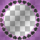 Pink and Purple Animated Heart Frame