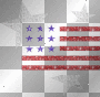 glitter flag & silver stars ' transparent background