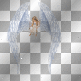 anime girl angel wings baby