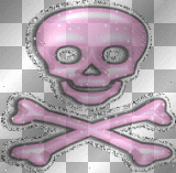 Pink & Silver Skull