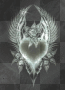 black wing heart rose