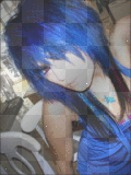 blue emo girl