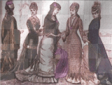 Victorian Women In Purple Vintage