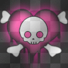 i heart skull
