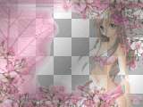 anime pink manga flowers background