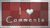 I love  comments