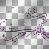 anime purple flower border deco