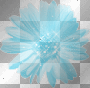 anime glitter blue flower deco