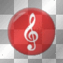 red music note button red music note button