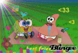 spongebob + patrick = best friends 